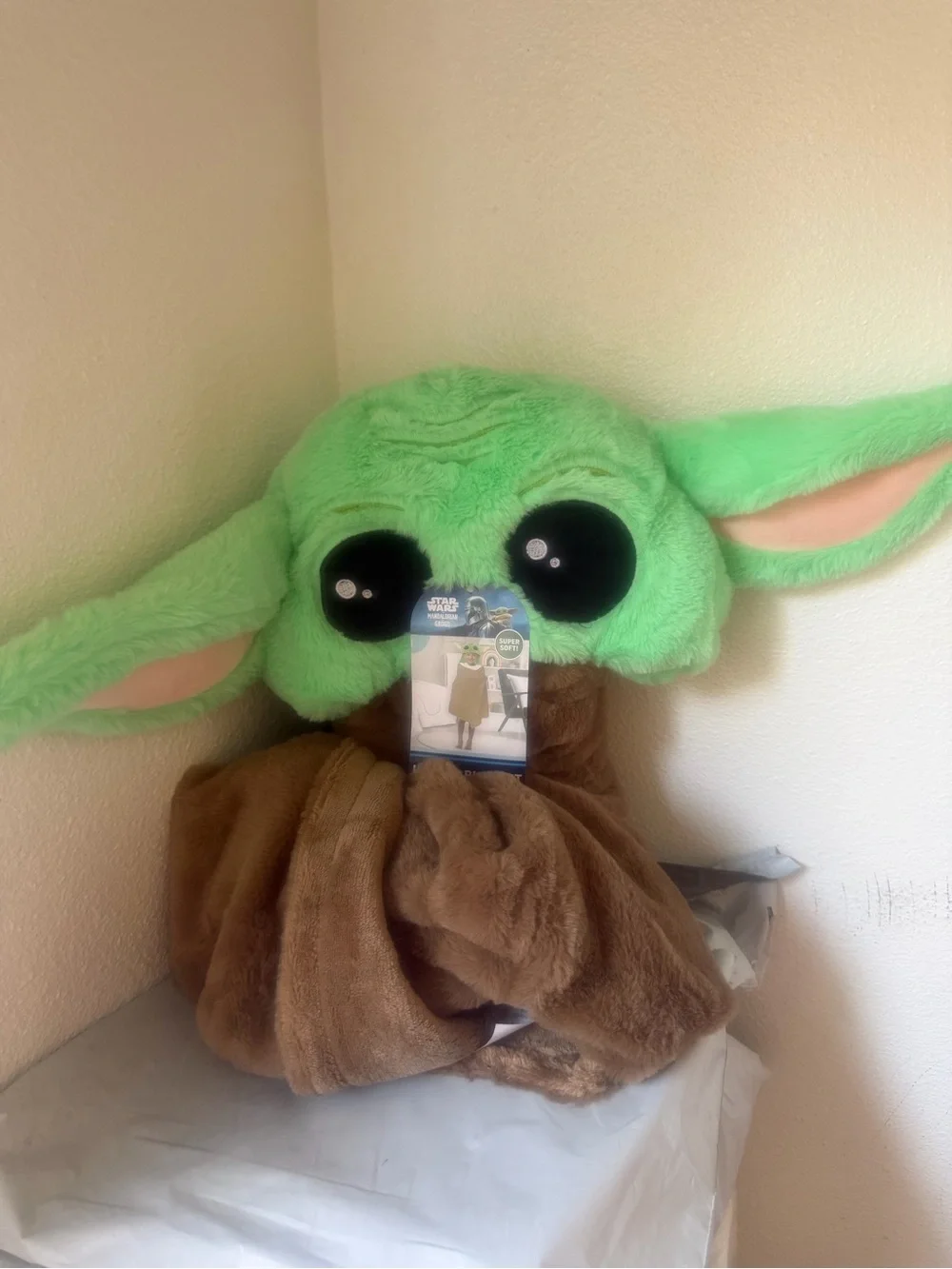 Star Wars Grogu Hooded Blanket in Green and Tan
